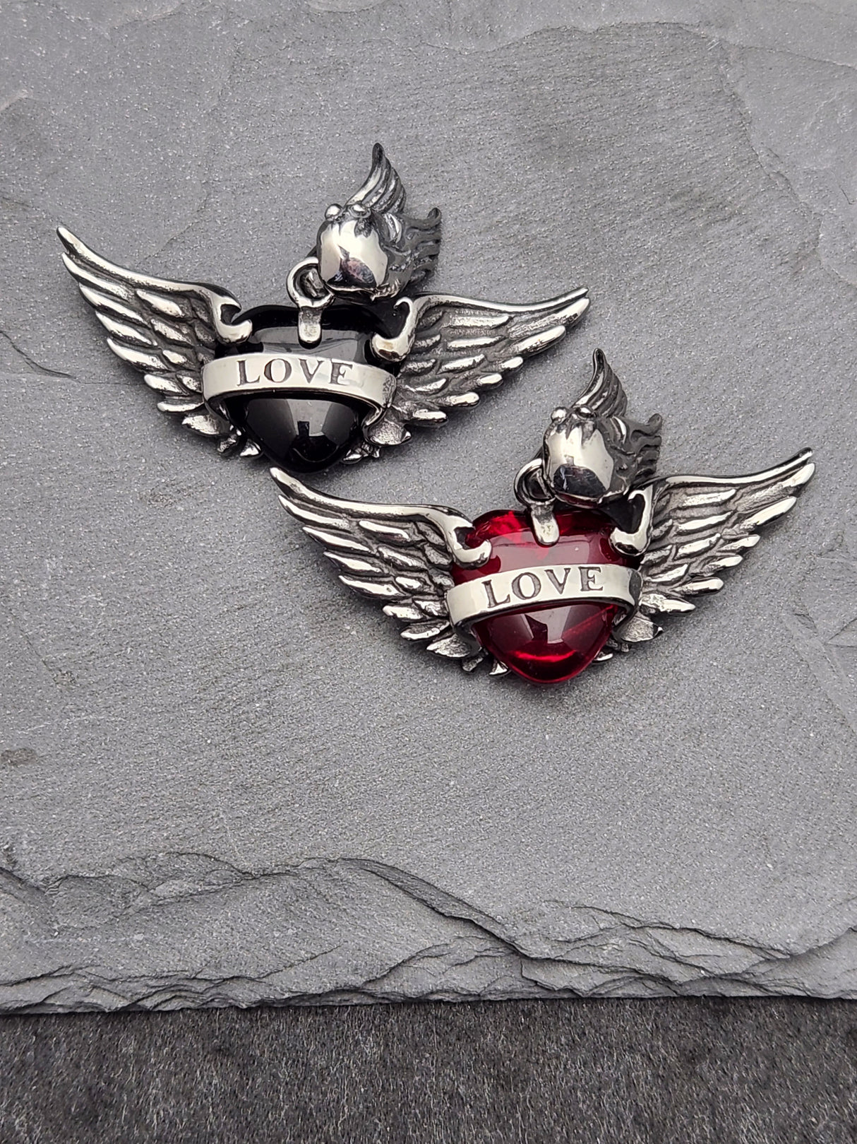 Edelstahlanhänger BLACK HEART