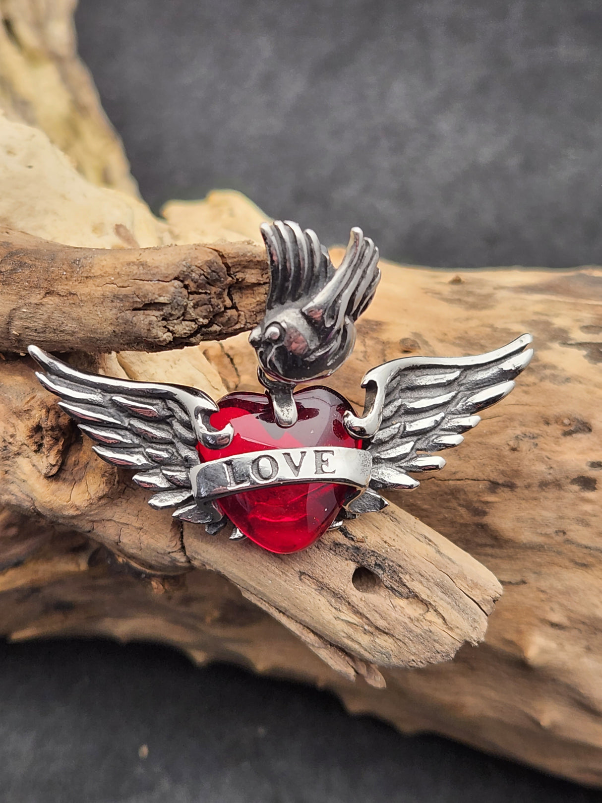 Edelstahlanhänger RED HEART