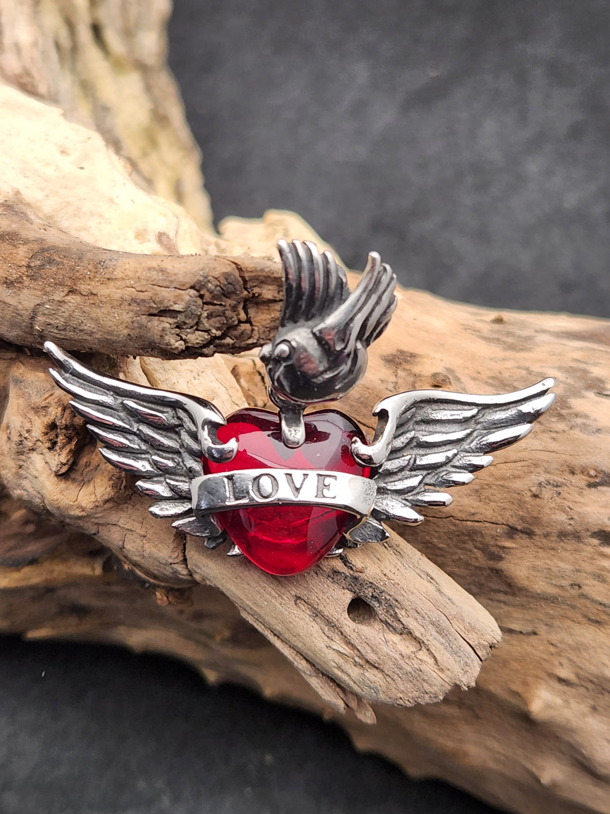 Edelstahlanhänger RED HEART