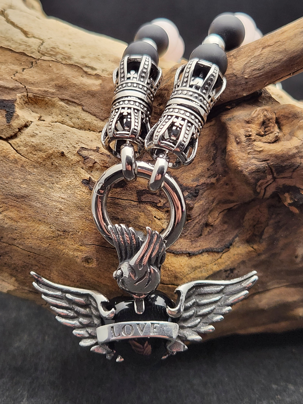 Edelstahlanhänger BLACK HEART