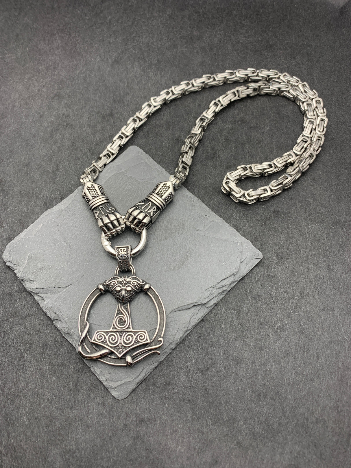 Edelstahlhalskette Viking