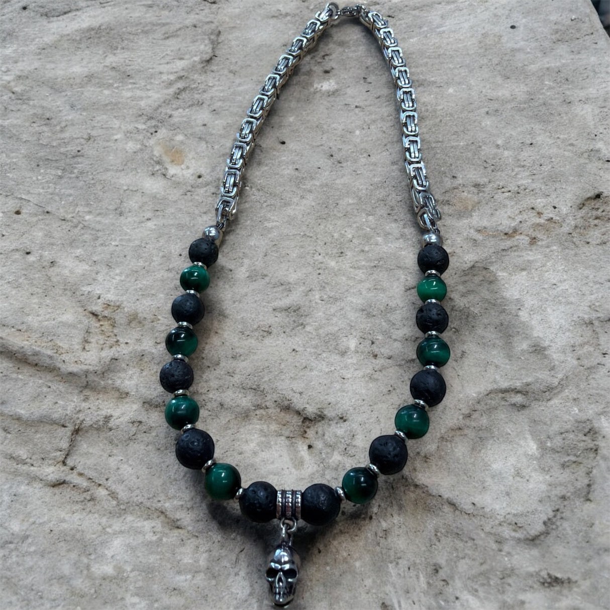 Biker Halskette GREEN OMEN