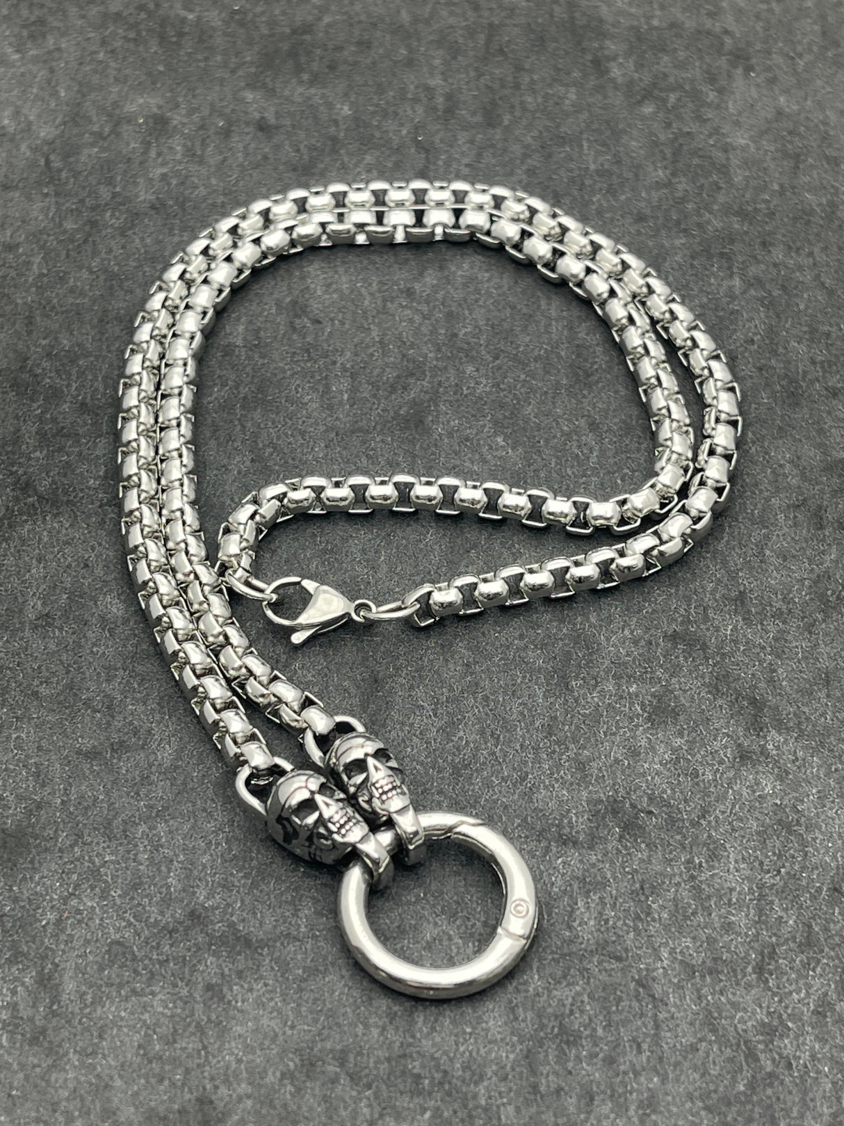 Edelstahlhalskette NOBLE SKULL