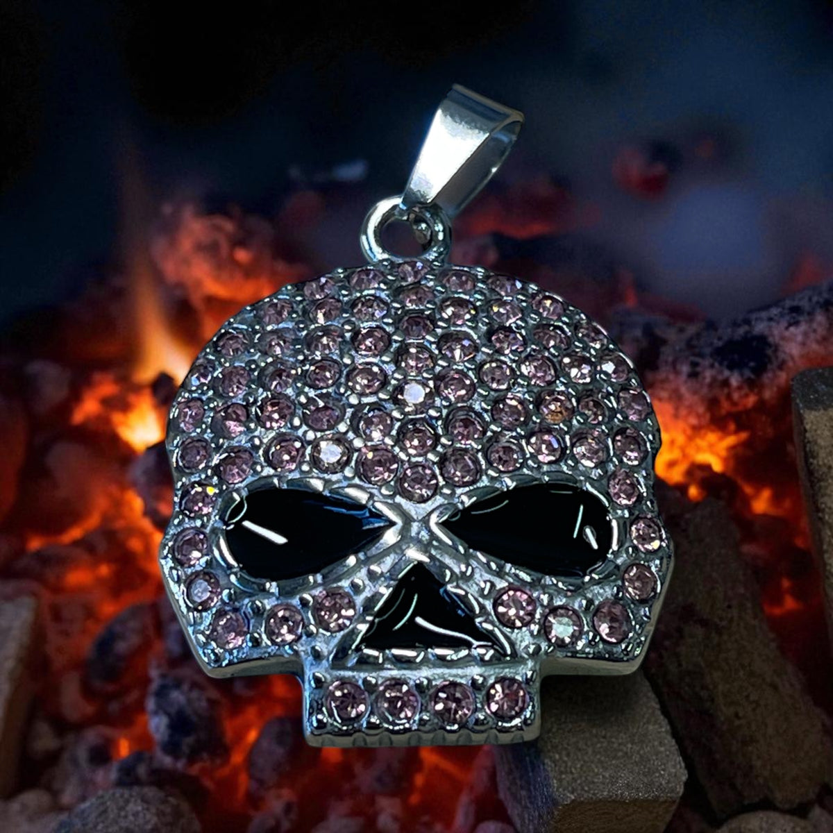 Edelstahlanhänger GLAM SKULL