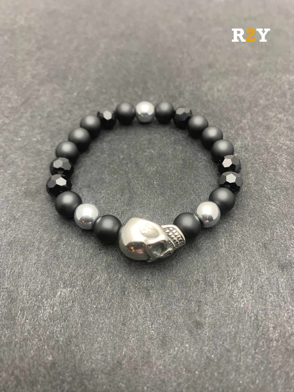 Biker Armband Black Skull