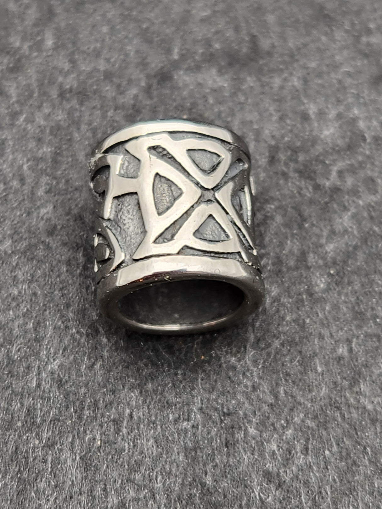 Edelstahl Bartperle/Haarperle 12