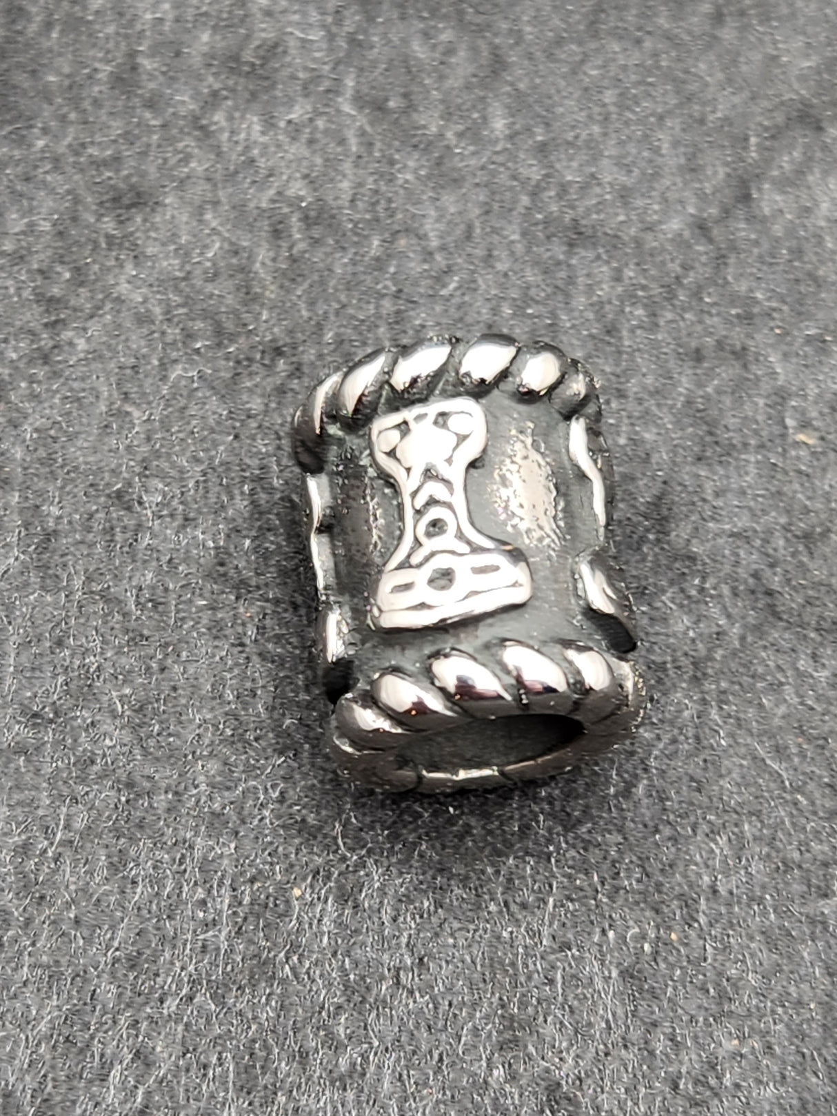 Edelstahl Bartperle/Haarperle 9