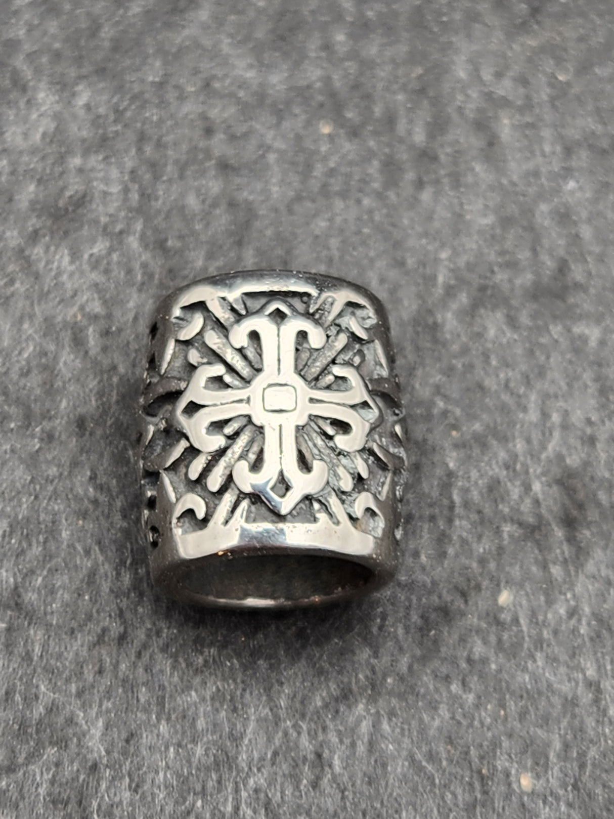 Edelstahl Bartperle/Haarperle 7