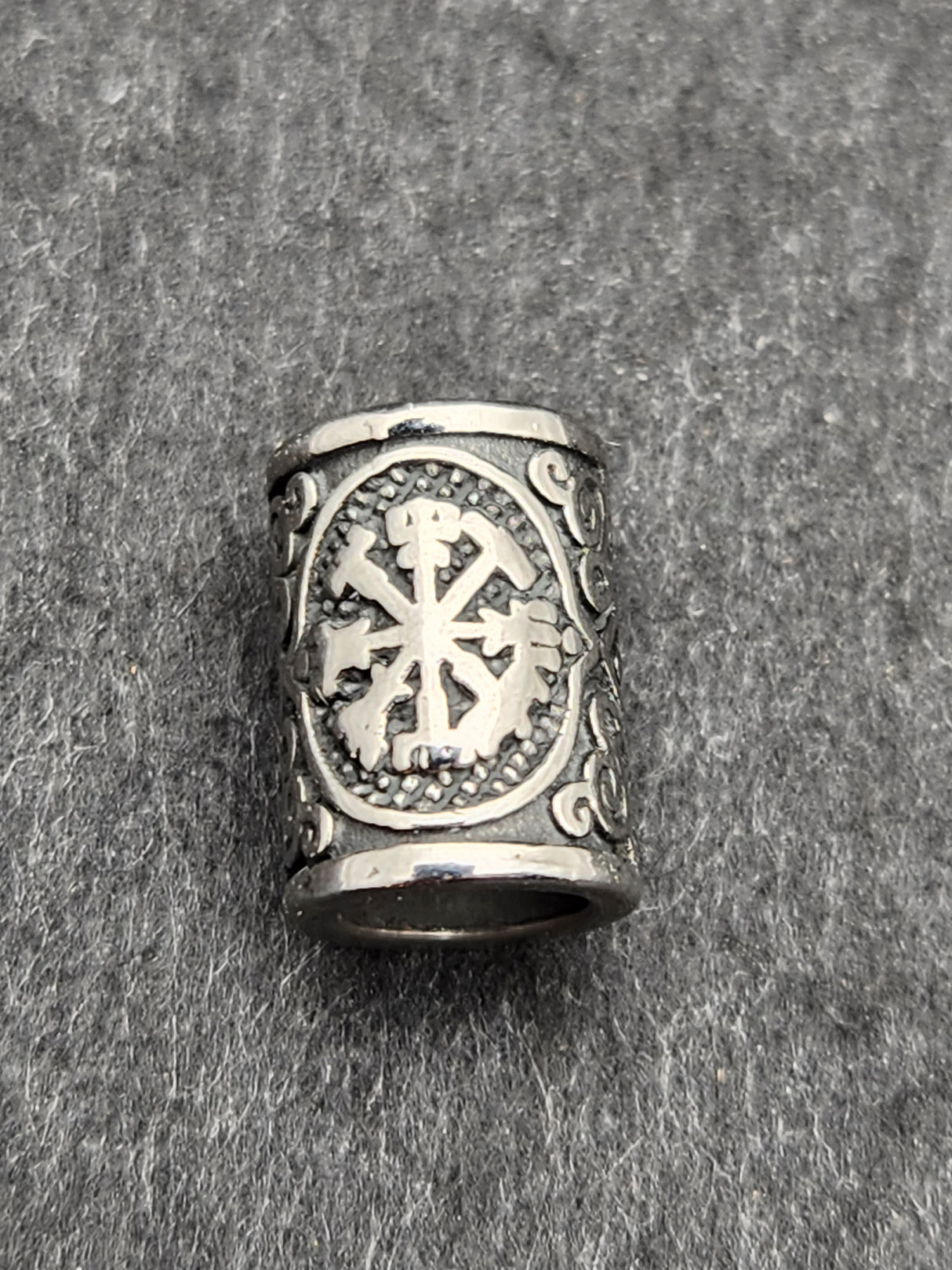 Edelstahl Bartperle/Haarperle 1