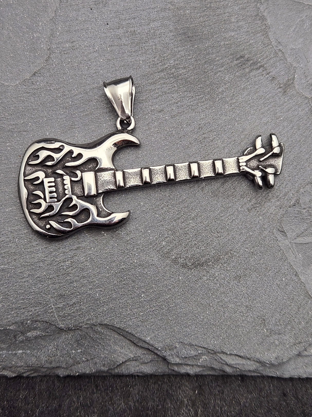 Edelstahlanhänger ROCK 'N' ROLL GUITAR