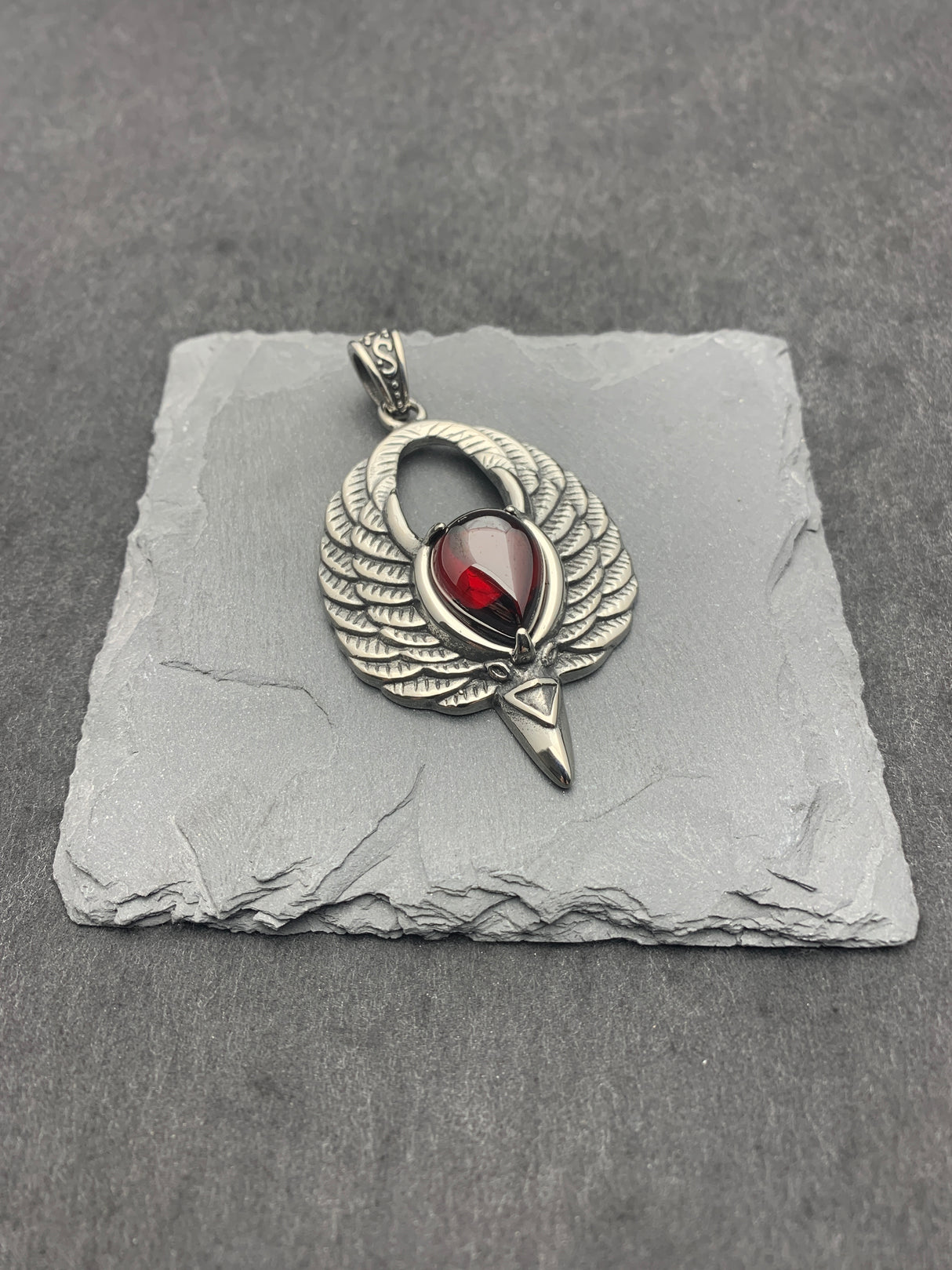 Edelstahlanhänger INTARSIEN WING