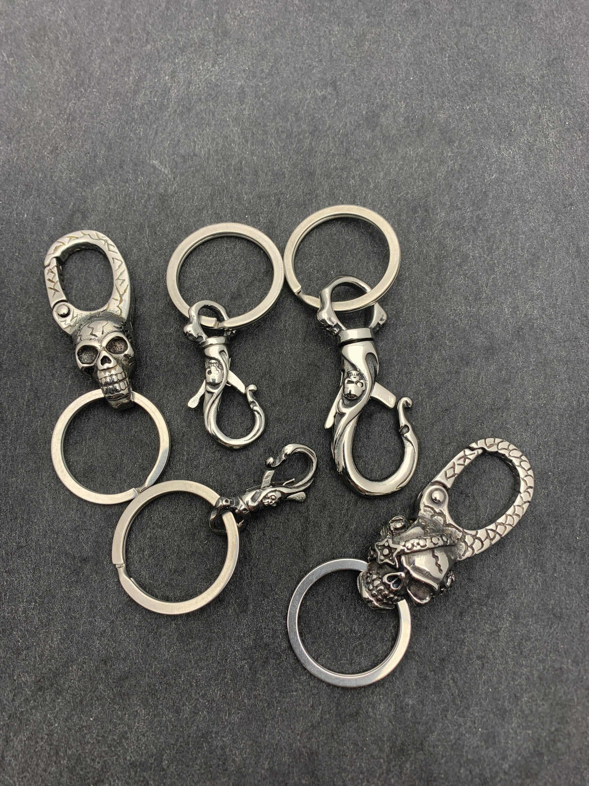 Edelstahl Schlüsselanhänger MONEY-SKULL 3