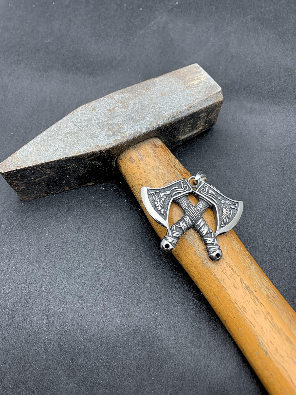 Edelstahlanhänger DOUBLE AXE