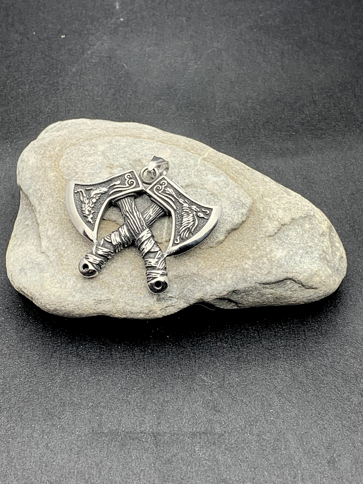 Edelstahlanhänger DOUBLE AXE