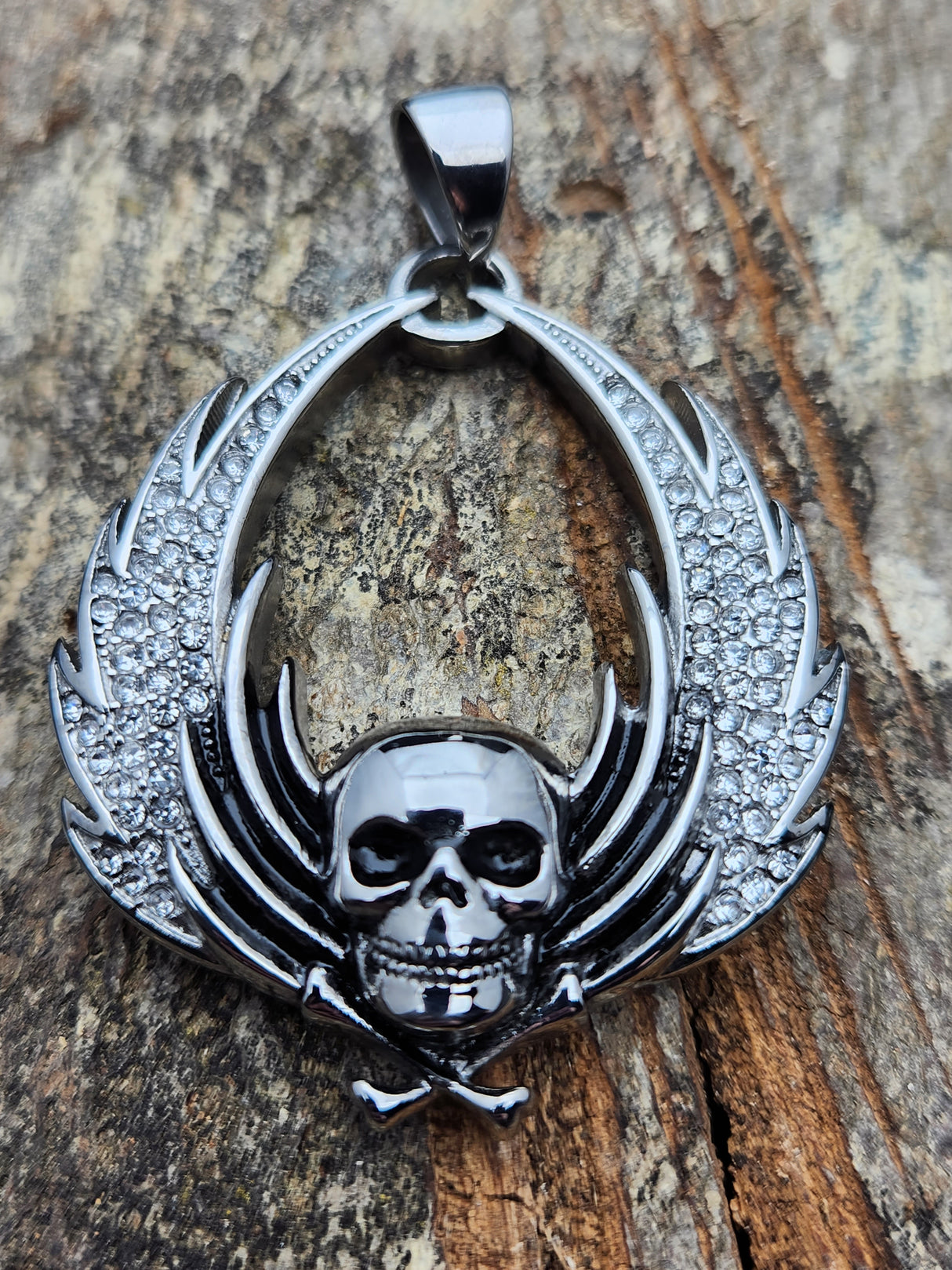 Edelstahlanhänger WHITE FEATHER