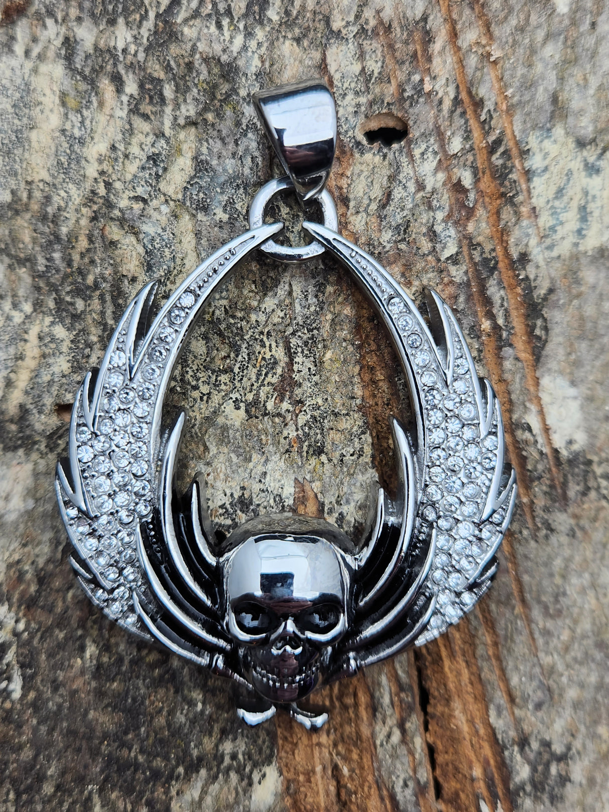 Edelstahlanhänger WHITE FEATHER