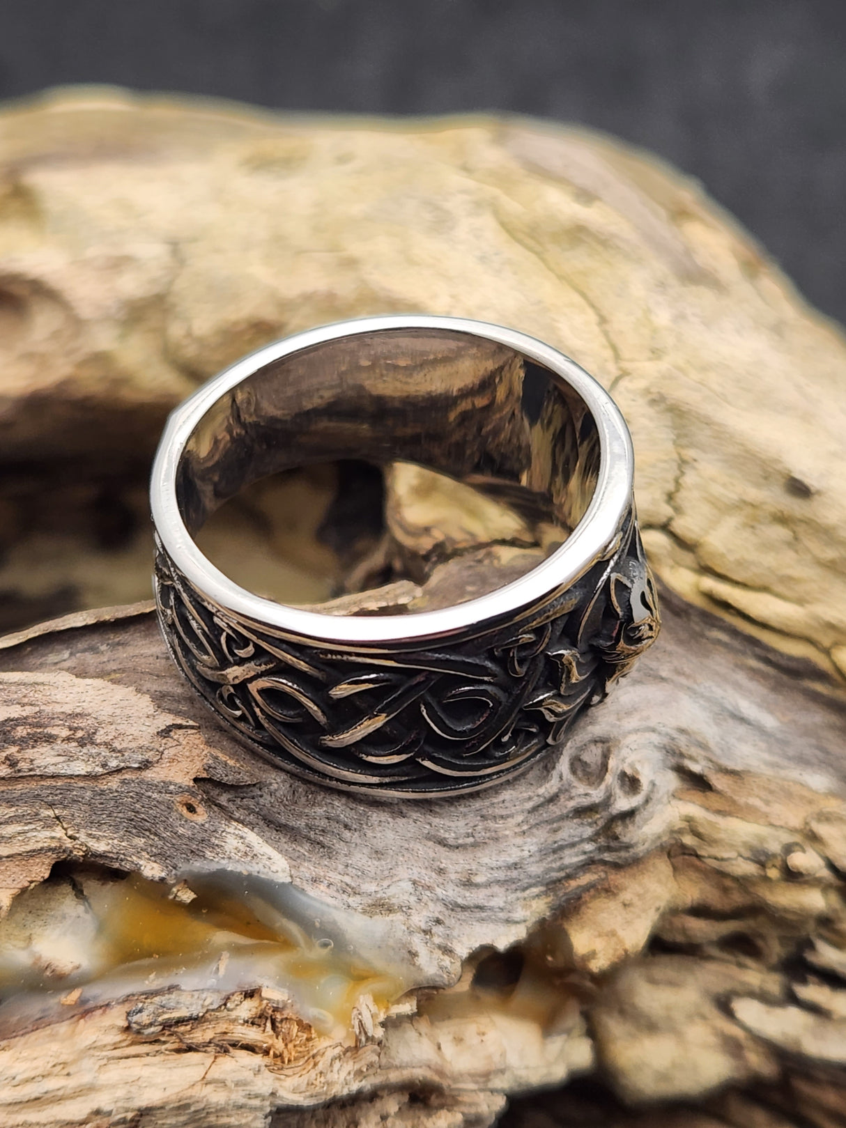 Edelstahl Ring NORDIC WOLF