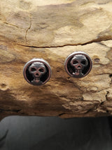 Edelstahl Ohrstecker "Skullface" mit Drehverschluss