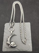 Edelstahlhalskette MOON SKULL