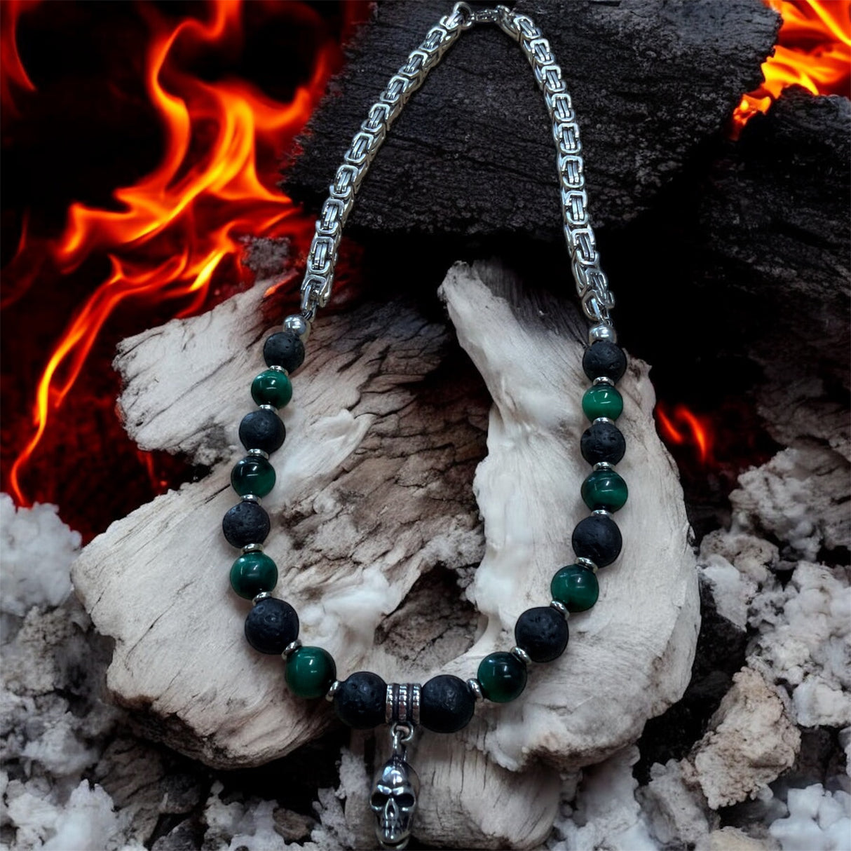 Biker Halskette GREEN OMEN