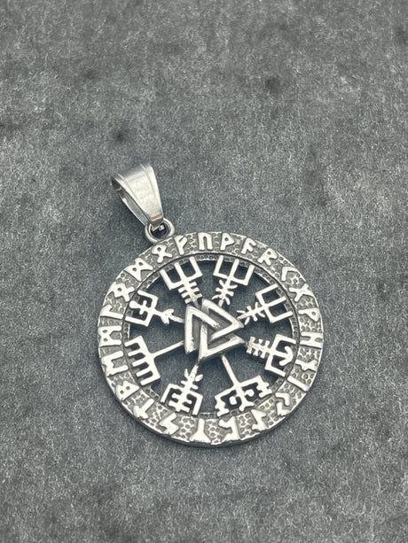 Edelstahlanhänger VEGVISIR 1