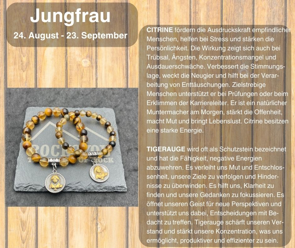 Sternzeichen Armband JUNGFRAU (6mm)