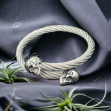 Edelstahlarmband WIRE SKULL 2