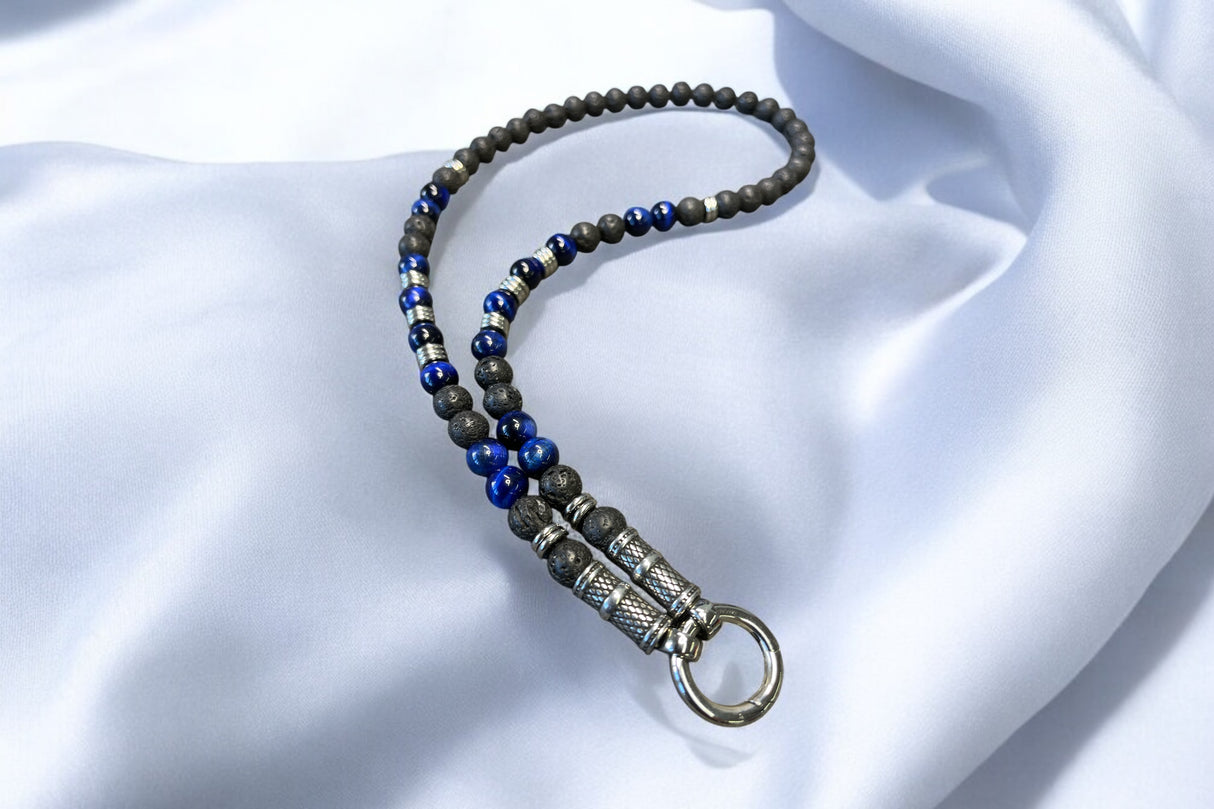 Biker Halskette Volcanic Blue (ohne Anhänger)