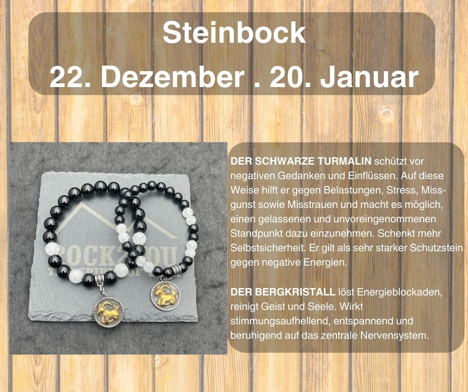 Sternzeichen Armband STEINBOCK (8mm)