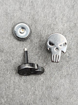 Edelstahl Ohrstecker "Black Skull" mit Drehverschluss