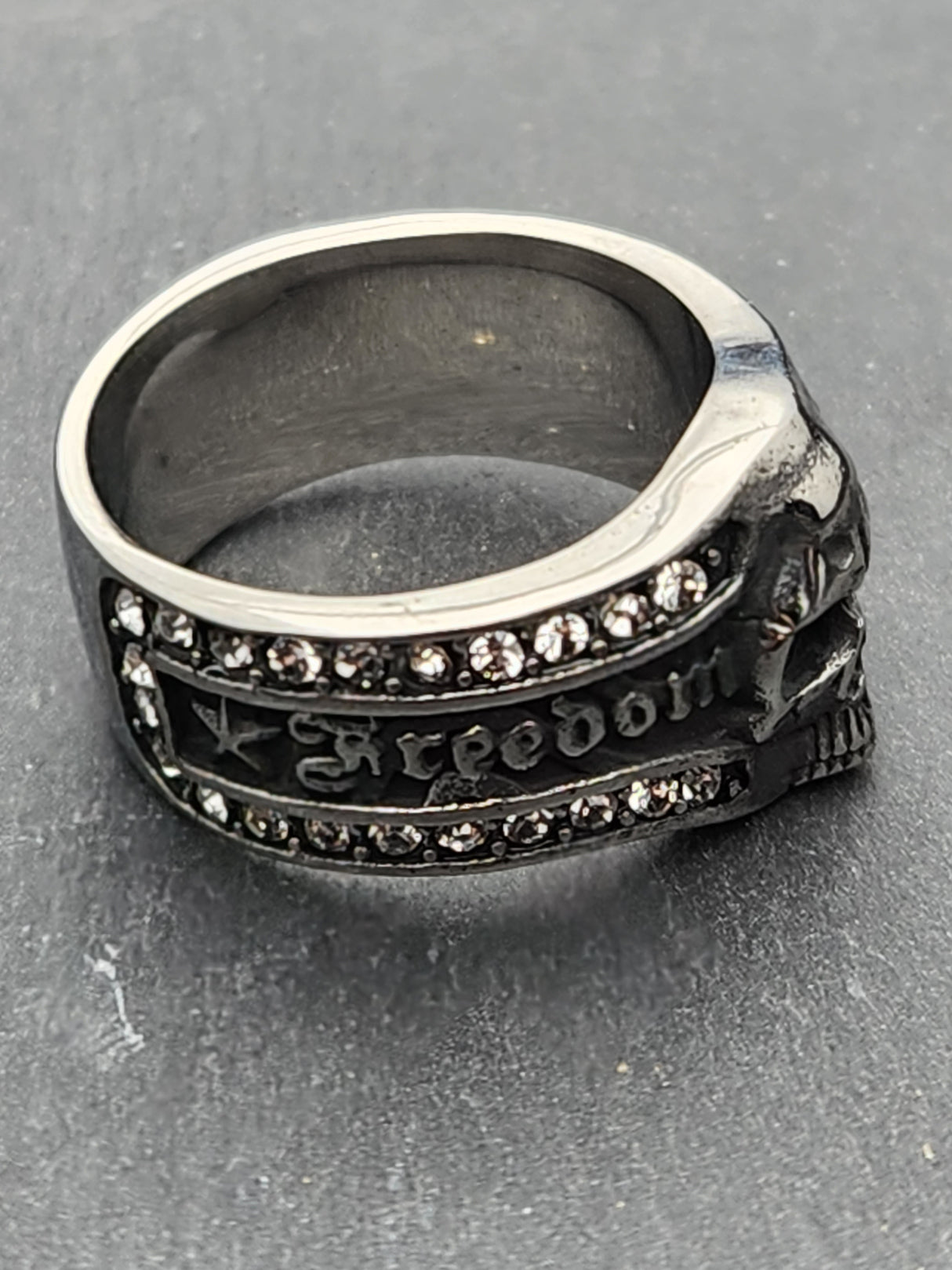Edelstahl Ring FOD (Freedom or Death)