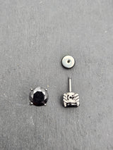 Edelstahl Ohrstecker "Black Goblet" mit Drehverschluss