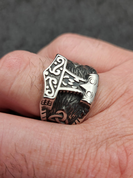 Edelstahl Ring VIKING