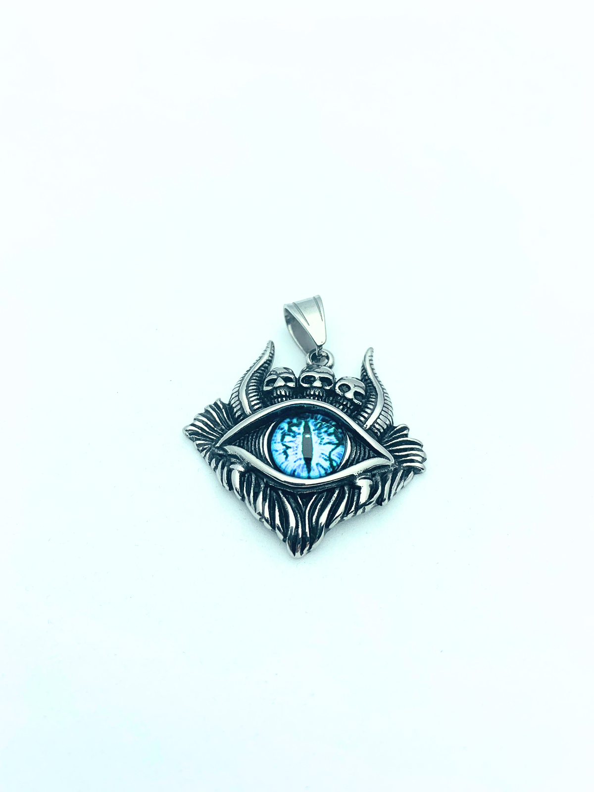 Edelstahlanhänger EVIL EYE BLUE