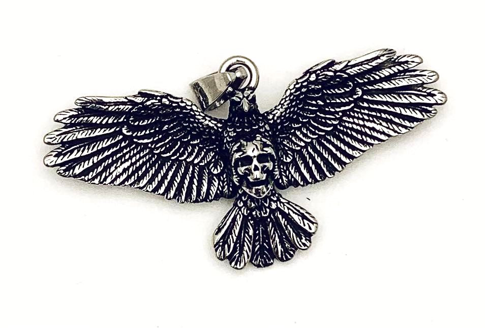 Edelstahlanhänger FLYING SKULL
