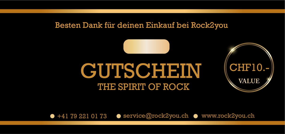 Rock2you Gutschein CHF 10.-