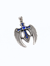 Edelstahlanhänger BLUE CROSS