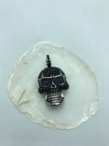 Edelstahlanhänger BLACK GLITTER SKULL