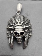 Edelstahlanhänger INDIAN SKULL
