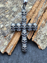 Edelstahlanhänger SKULL CROSS