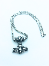 Edelstahlanhänger VIKING SKULL HAMMER